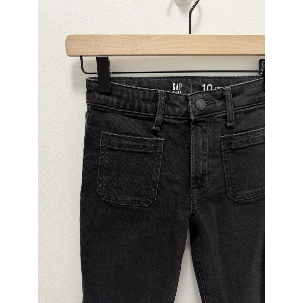GAP Kids '70s Flare High Rise Jeans – Girls Size 10 – Black‎ Wash – NWT